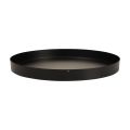 Metalltablett Rund Kerzentablett Schwarz Ø20cm H2,5cm 2St | Floristik24.ch