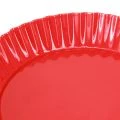 Metallteller Rot Kleiner Dekoteller mit Fuß Metall Ø14cm 2 St | Floristik24.ch
