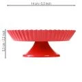 Metallteller Rot Kleiner Dekoteller mit Fuß Metall Ø14cm 2 St | Floristik24.ch