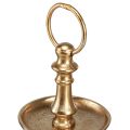 Mini Etagere Metall Deko Gold matt 2-stöckig Tischdeko H22cm | Floristik24.ch