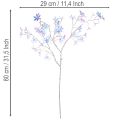 Künstlicher Blütenzweig mit irisierenden Blüten 80cm | Floristik24.ch