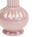 Floristik24 Mini Vase Perlmutt Rosa Ø5cm H10cm 6St