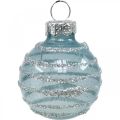 Floristik24 Mini Weihnachtskugeln Blau Echtglas Ø3cm 9St