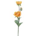 Floristik24 Kunstblumen Künstliche Mohnblume Deko Mohn Orange 48cm