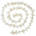 Floristik24 Muschelgirlande mit Perlen Weiß 100cm