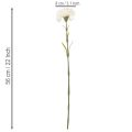 Künstliche Nelke mit Stiel, 56 cm, Weiss, Set mit 8 Stück | Floristik24.ch