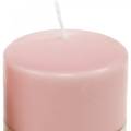 Floristik24 PURE Stumpenkerze 90/70 Rosa Naturwachs Kerze nachhaltig Kerzendeko