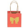 Geschenktüte aus Papier mit Schleifen-Motiv, 12 cm, Rot-Gold, 8 Stück | Floristik24.ch