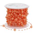 Floristik24 Perlenkette Orange 6mm 15m