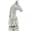 Floristik24 Pferdekopf Büste Deko-Figur Pferd Keramik Weiß, Grau H31cm