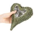 Pflanzherz aus Naturmaterial mit Folieneinsatz 22cm Grün 2er-Set | Floristik24.ch