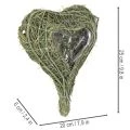 Pflanzherz aus Naturmaterial mit Folie 25 cm | Floristik24.ch