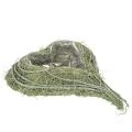 Floristik24 Herzschale aus Naturgras mit Folie 38 cm Grün für kreative Bepflanzung
