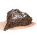 Pflanzgefäss Herz aus Rebenzweigen mit Folie, 16x20 cm, Braun, 2er-Set | Floristik24.ch