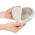 Pflanzschale Herz 17 cm Steinguss Grau | Floristik24.ch