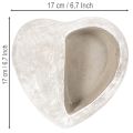 Pflanzschale Herz 17 cm Steinguss Grau | Floristik24.ch