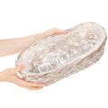Korb Pflanzkorb Weide mit Folieneinsatz oval Weiss 37cm | Floristik24.ch