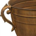 Pflanzkübel Rost Optik Pokalvase Metall Ø22,5cm H32,5cm | Floristik24.ch