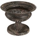 Floristik24 Pflanzpokal Kelch Antik-Look Schwarz Braun Ø20cm H15cm