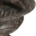 Pflanzpokal Kelch Antik-Look Schwarz Braun Ø20cm H15cm | Floristik24.ch