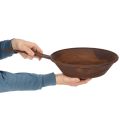Pflanzschale Metall Rost Ø31cm mit Griff – Dekoschale für Innen- und Aussenbereich | Floristik24.ch