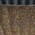 Pflanzschale mit Rillen oval Anthrazit Gold 41,5×16×16cm | Floristik24.ch