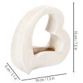 Herzförmige Deko-Schale aus Keramik, 19 cm, Weiss, zum Bepflanzen und Dekorieren | Floristik24.ch