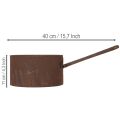 Pflanztopf Metall Ø20cm H11cm Rostoptik mit Griff für Innen- und Aussendekoration | Floristik24.ch