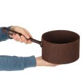 Pflanztopf Metall Ø20cm H11cm Rostoptik mit Griff für Innen- und Aussendekoration | Floristik24.ch