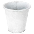 Floristik24 Pflanztopf aus Metall mit Ornamenten Weiss Ø15,5cm H14,5cm für Innen- und Aussendeko