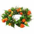 Physalis Kranz künstlich Orange, Grün Ø28cm Herbstdeko | Floristik24.ch