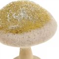 Floristik24 Deko Pilz Holz, Filz mit Glitter Tischdeko Advent H11cm