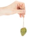 Zapfen-Anhänger aus Keramik, 5 cm, grün, Set mit 3 Stück | Floristik24.ch