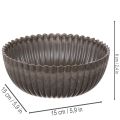 Runde Schale Kunststoff geriffelt anthrazit 15 cm 2er-Set | Floristik24.ch