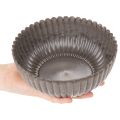 Runde Schale mit Rillen Kunststoff Anthrazit 20cm 2 Stück | Floristik24.ch