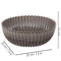 Runde Schale mit Rillen Kunststoff Anthrazit 20cm 2 Stück | Floristik24.ch