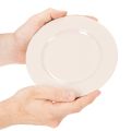 Teller rund Kunststoff 17 cm Apricot Dekoration 6er-Set | Floristik24.ch