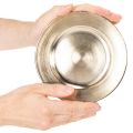 Kleiner Dekoteller aus Metall glänzend rund 17 cm goldfarben 6er-Set | Floristik24.ch