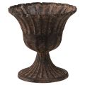 Floristik24 Pokalvase Deko Pokal Metall Braun Antik Ø14cm H12cm