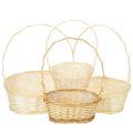 Ovaler Geschenkkorb aus naturbelassener Weide mit Henkel und Folienauskleidung 40x20x40 cm | Floristik24.ch