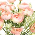Künstlicher Ranunkel Strauß, Blumendeko, Seidenblumen Rosa L37cm