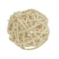 Floristik24 Rattanball gebleicht Ø6cm 12St