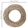 Dekokranz aus Rattan Weiss gewaschen 50 cm für kreative Gestaltung | Floristik24.ch