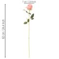 Künstliche Rose im Bund, 62 cm, 12 Stiele, Rosa | Floristik24.ch