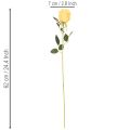 Künstliche gelbe Rosen 62 cm Kunstblumen mit langem Stiel 12er-Set | Floristik24.ch