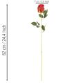 Künstliche Rosen 62 cm Rot 12er-Set für Dekorationen | Floristik24.ch