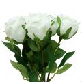 Floristik24 Rose Weiß 44cm für Dekoration 6St