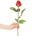Rosenzweig künstlich 72cm rot aus Seidenstoff mit Metallkern 3St | Floristik24.ch