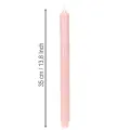 Rustic Stabkerzen durchgefärbt Rosa 350 x 28 mm 4 Stück | Floristik24.ch