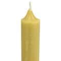 Floristik24 Rustic Kerzen Hohe Stabkerzen durchgefärbt Gelb 350/28mm 4St